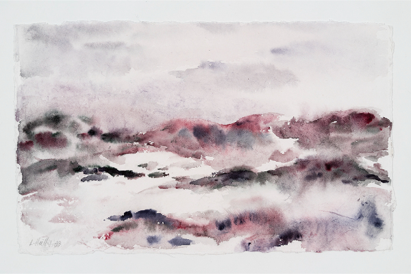 Transported II, aquarelle sur papier Nujabi, 13x8.5p.